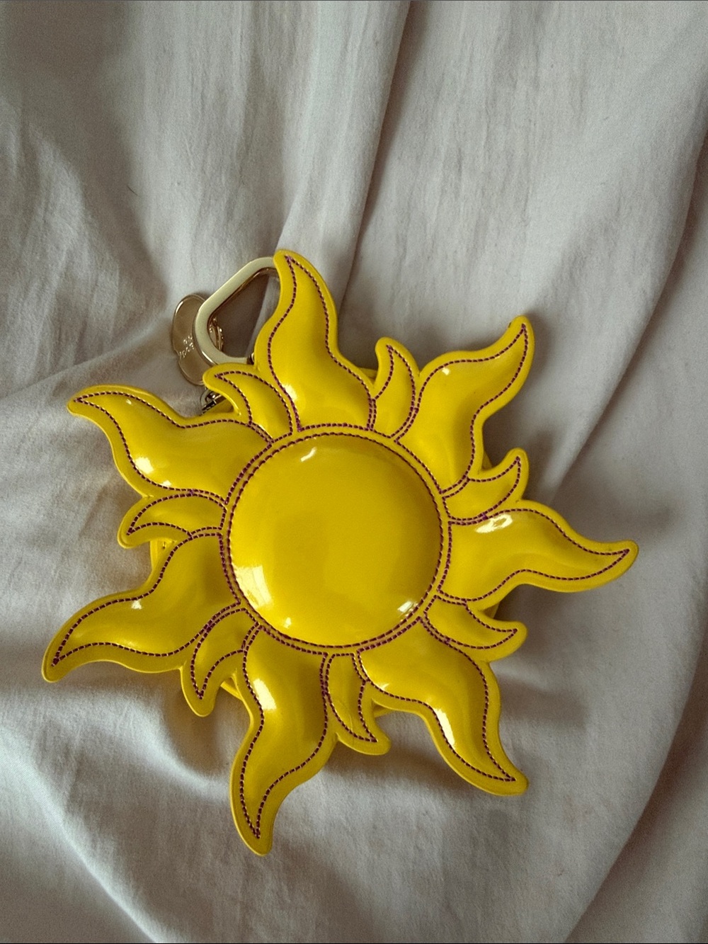 Bath and body works Sunny Yellow Sun Shaped Keychain Bag Charm